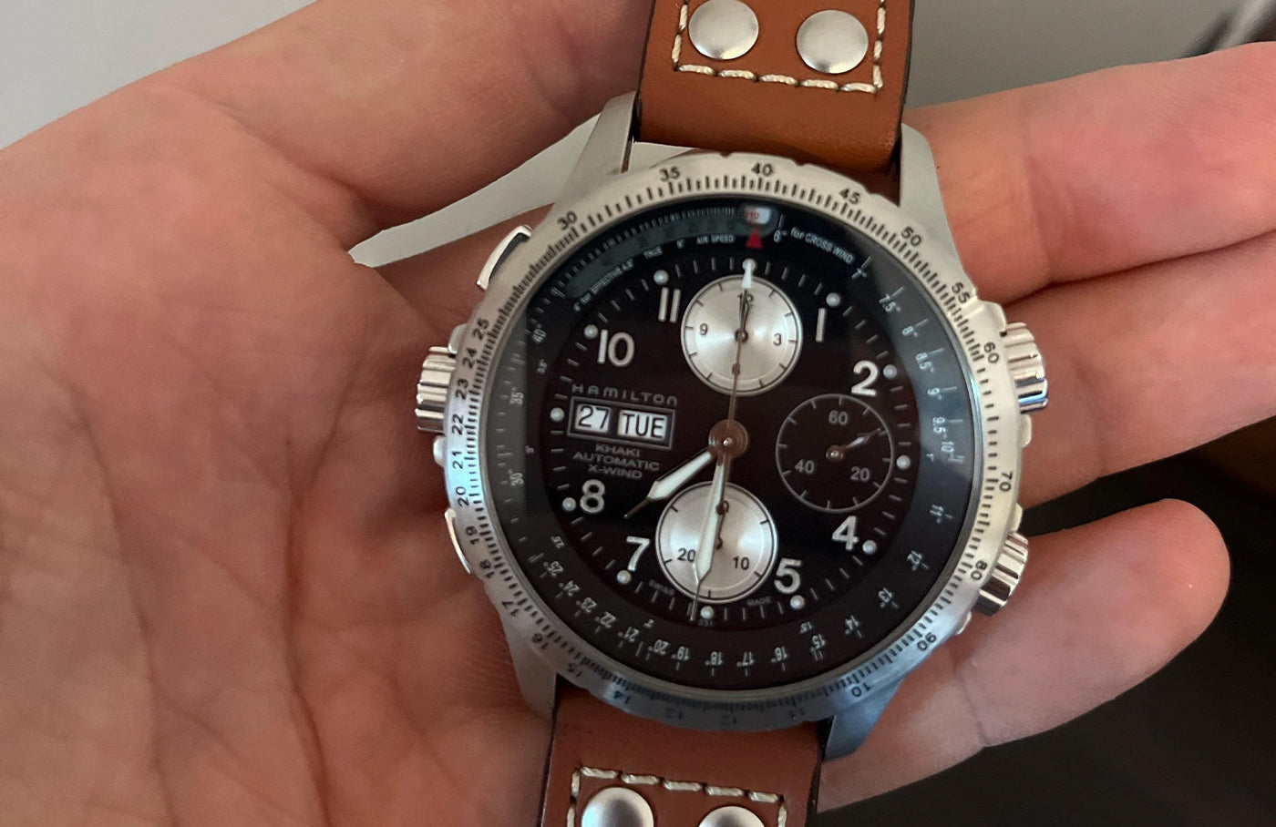 Hamilton Automatic Khaki X-Wind Chronograph H77616533 Mens Watch: Hardy and fashionable