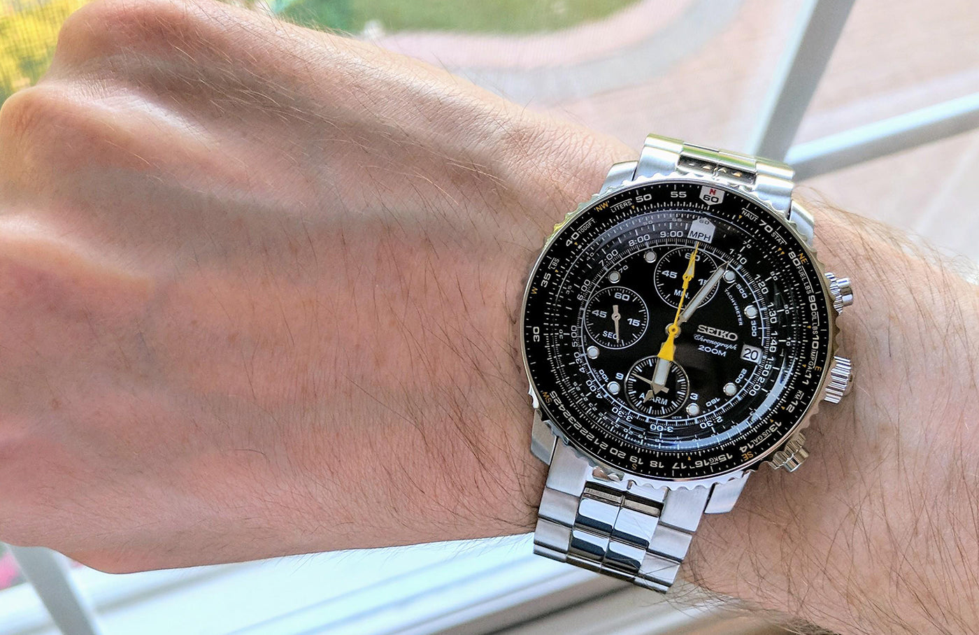 Seiko Pilot’s Flight SNA411P1-VAR-LS15 Quartz Chronograph Men’s Watch