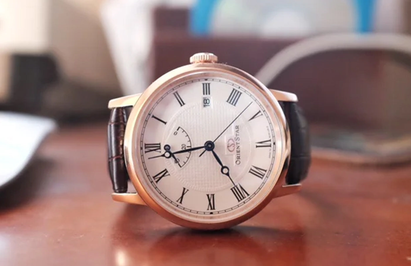 SEL09001W- Orient Star Classic Elegant – the rose gold tone watch