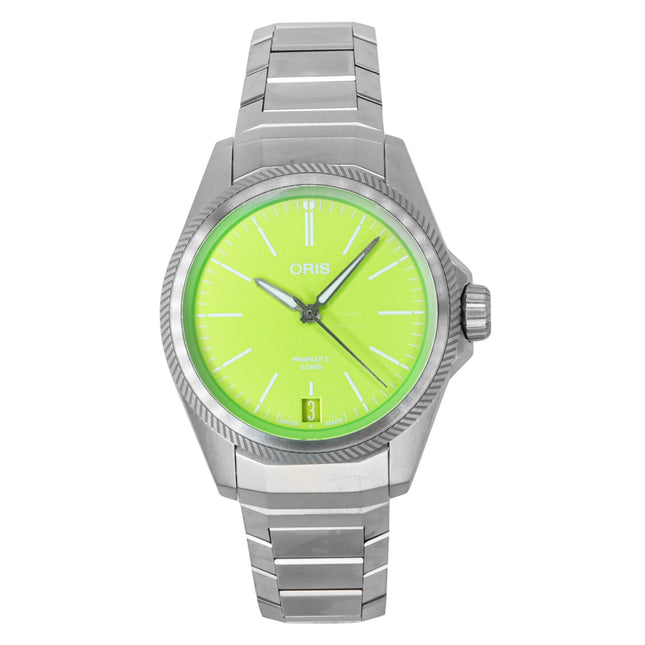 Oris ProPilot X Kermit Edition Titanium Green Dial Automatic 01-400-7778-7157-Set 100M Men's Watch