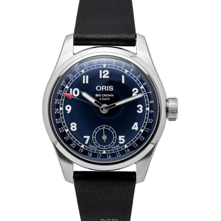 Oris Big Crown Pointer Date Calibre 403 Leather Strap Blue Dial Automatic 01-403-7776-4065-07-5-19-11 Men's Watch