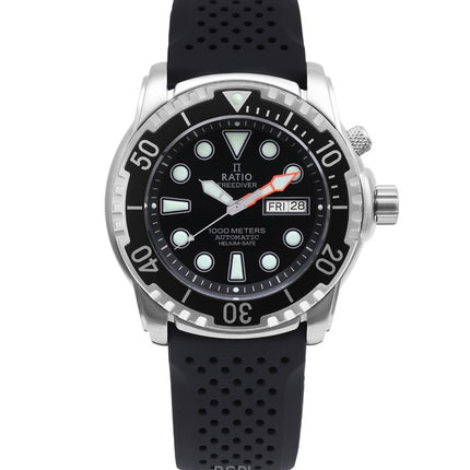 Ratio FreeDiver Helium-Safe 1000M Sapphire Automatic 1068HA90-34VA-BLK Men's Watch