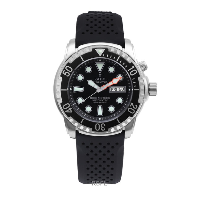 Ratio FreeDiver Helium-Safe 1000M Sapphire Automatic 1068HA90-34VA-BLK Men's Watch