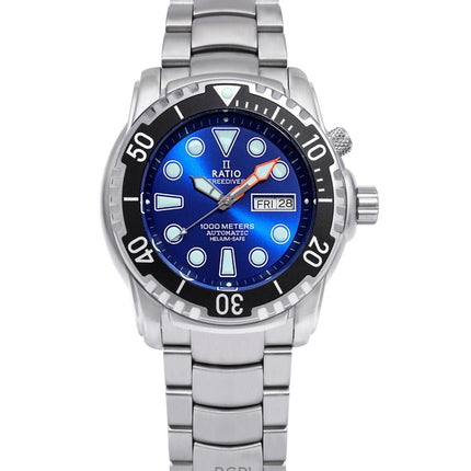 Ratio FreeDiver Helium-Safe 1000M Sapphire Automatic 1068HA96-34VA-BLU Men's Watch