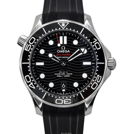 Omega Seamaster Rubber Strap Black Dial Automatic Diver's 210.32.42.20.01.001 300M Men's Watch