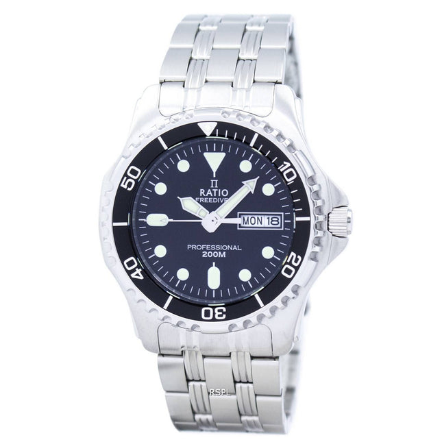 Ratio Free Diver Professional 200M Sapphire Quartz 36JL140 Men's Watch