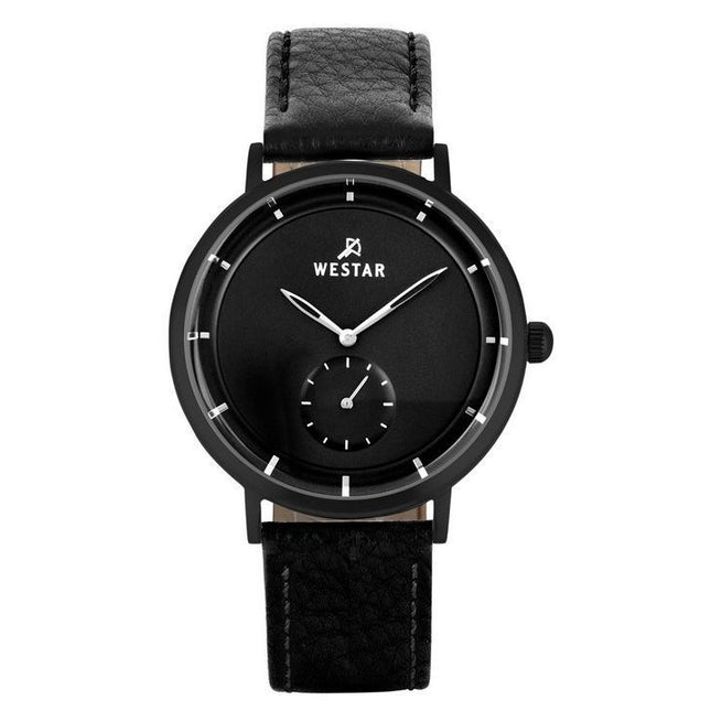 Westar Profile Leather Strap Black Dial Quartz 50246BBN103 Mens Watch