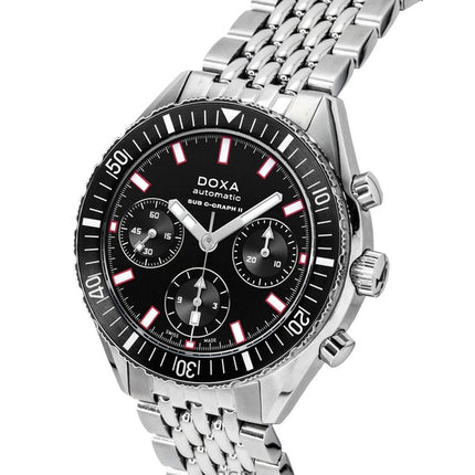 Doxa Sub 200 C-Graph II Sharkhunter Black Dial Automatic Diver's 797.10.101.10 200M Men's Watch With Extra Strap