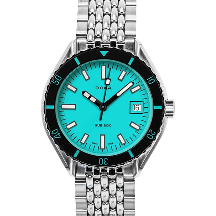 Doxa SUB 200 Aquamarine Turquoise Dial Automatic Diver's 799.10.241.10 200M Men's Watch With Extra Strap