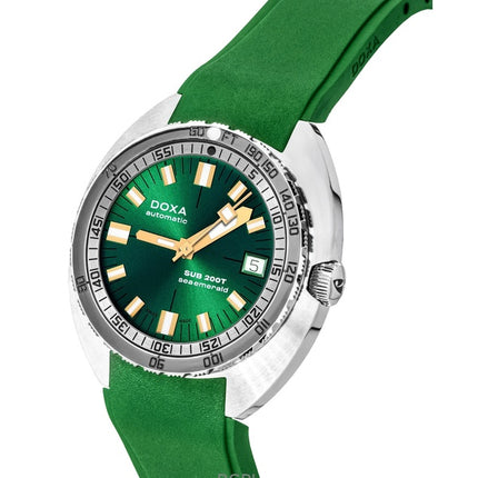 Doxa SUB 200T Sea Emerald Rubber Strap Green Dial Automatic Diver's 804.10.131S.26 200M Men's Watch With Extra Strap