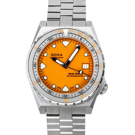 Doxa SUB 600T Professional Orange Dial Automatic Diver's 862.10.351.10 600M Men's Watch With Extra Straps