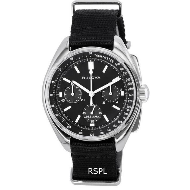 Bulova Lunar Pilot Special Edition Chronograph Black Dial Quartz 96A225 Men's Watch