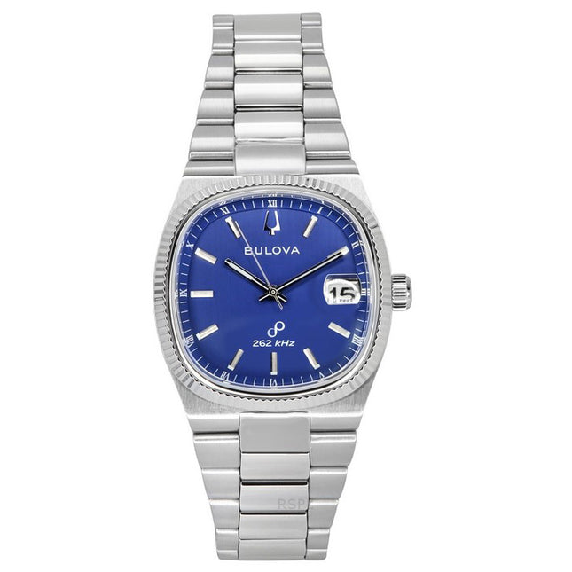 Bulova Classic Super Seville 262kHz Precisionist Stainless Steel Blue Dial Quartz 96B440 Men's Watch