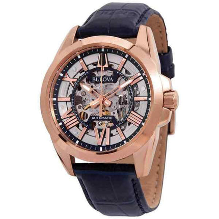 Refurbished Bulova Sutton Automatic Skeleton Dial 97A161 100M Men's Watch