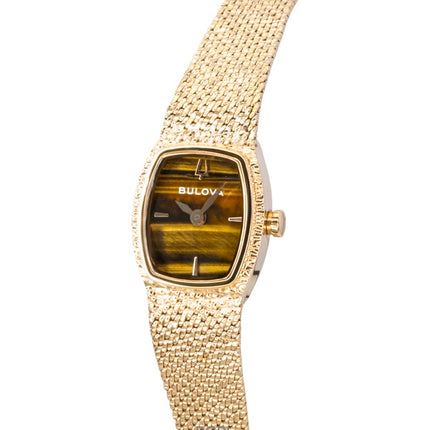 Bulova Goddess Of Time Rose Gold Tone Stainless Steel Brown Dial Quartz 97L185 Women's Watch