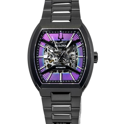 Bulova Maquina Stainless Steel Multicolor Semi-Skeleton Dial Automatic 98A320 Men's Watch
