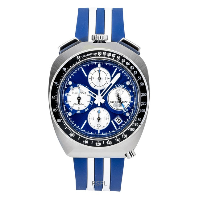 Bulova Shelby Racer Chronograph 150th Anniversary Limited Edition Blue Dial Quartz 98B452 Men's Watch