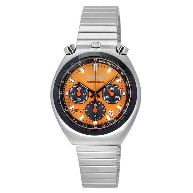Citizen Bullhead Tsnuo Chronograph Limited Edition Stainless Steel Orange Dial Quartz AN3660-81X Men's Watch