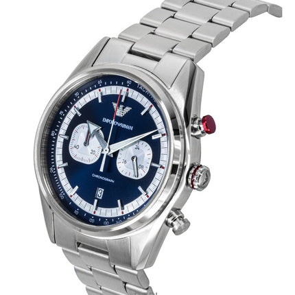 Emporio Armani Racer Chronograph Stainless Steel Blue Dial Quartz AR11676 Men's Watch