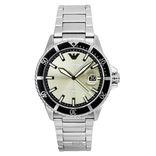 Emporio Armani World Explorer Stainless Steel Grey Dial Quartz AR11683 100M Men's Watch