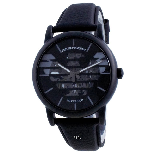 Emporio Armani Luigi Skeleton Leather Automatic AR60032 Mens Watch