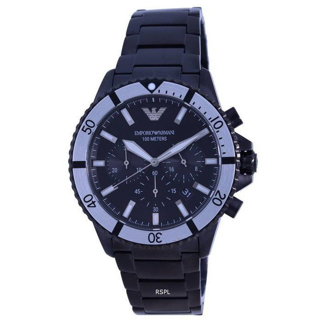 Emporio Armani Diver Chronograph Quartz AR80050 100M Mens Watch