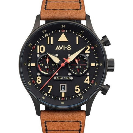 AVI-8 Hawker Hurricane Carey Dual Time Debden Black Dial Quartz AV-4088-03 Men's Watch