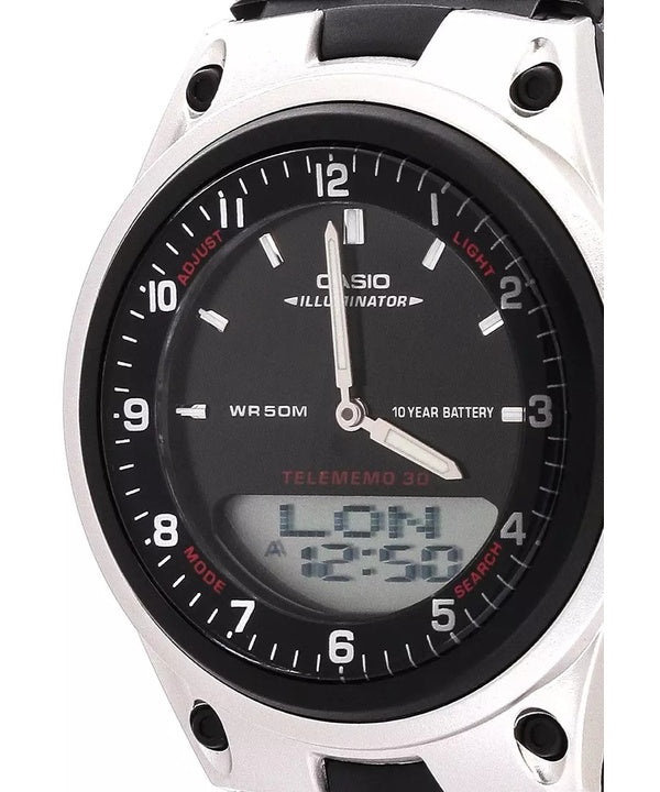 Analog Digital Casio Aw 80 Set Digital Time Casio Telememo Men's