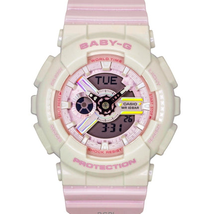 Casio Baby-G Analog Digital Resin Strap Pink Dial Quartz BA-110PD-4A 100M Women's Watch