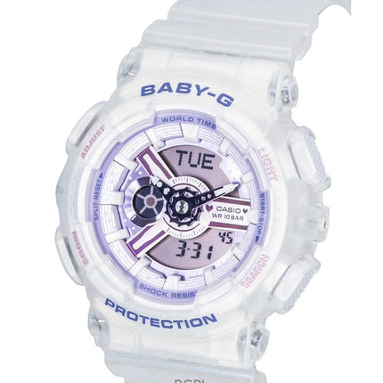 Casio Baby-G Analog Digital Resin Strap Purple Dial Quartz BA-110PS-7A 100M Women's Watch
