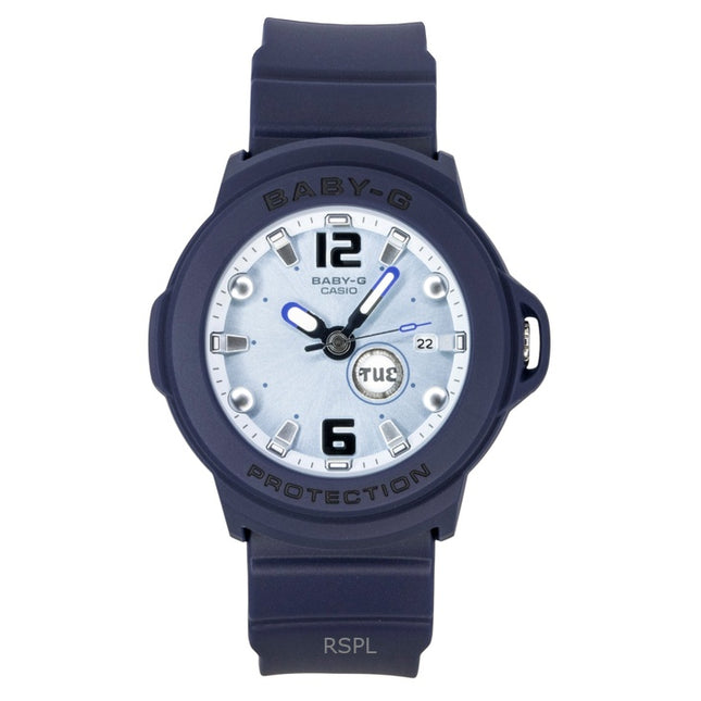Casio Baby-G Plus Analog Resin Strap Light Blue Dial Quartz BGA-15K-2A 100M Women's Watch With Convertible Holder
