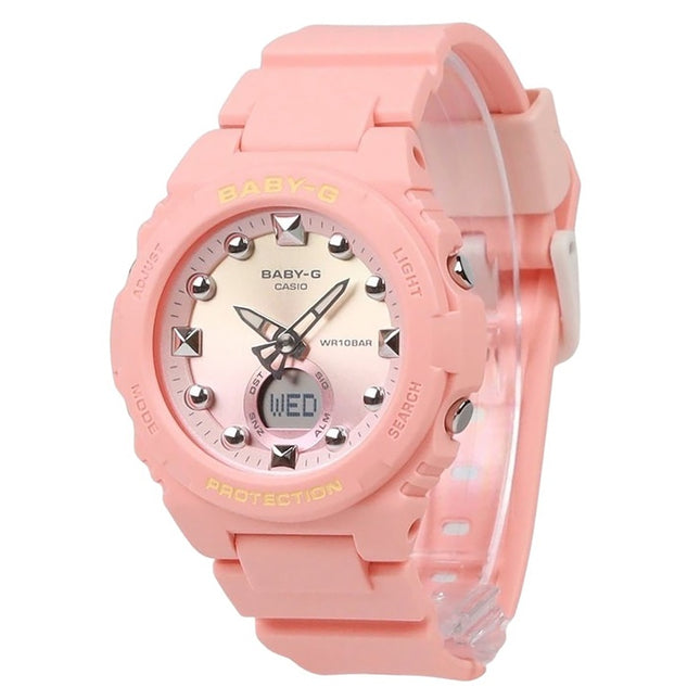 Casio Baby-G Analog Digital Resin Strap Pink Dial Quartz BGA-320-4A1 100M Women's Watch