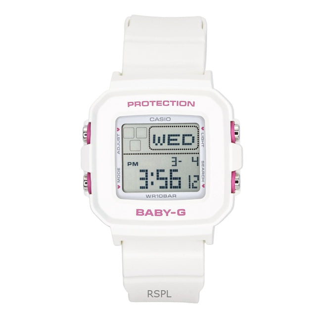 Casio Baby-G Plus Digital Resin Strap Quartz BGD-10KH-7 100M Women's Watch With Silicone Holder