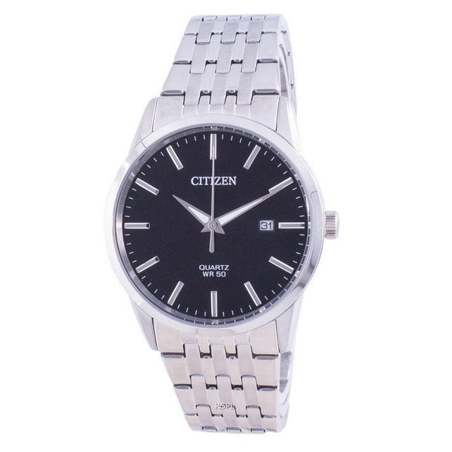 Citizen Black Dial Stainless Steel Quartz BI5000-87E Men's Watch