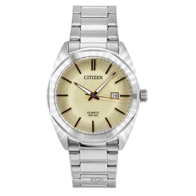 Citizen Stainless Steel Ivory Dial Quartz BI5110-54B Men's Watch