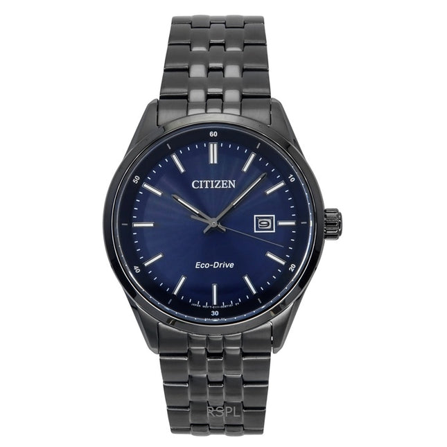 Citizen Eco-Drive Stainless Steel Blue Dial BM7567-50L 100M Men's Watch
