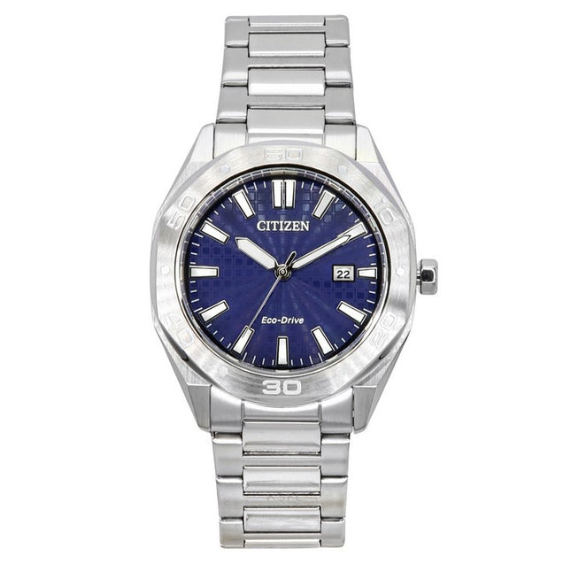 Citizen Eco-Drive Stainless Steel Blue Dial BM7630-80L 100M Men's Watch