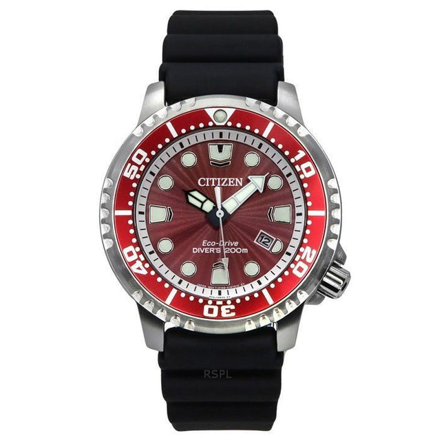 Citizen Promaster Divers Eco-Drive BN0159-15X 200M Men's Watch With Silicone Strap Without Depth Marker