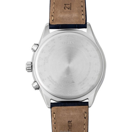 Citizen Eco-Drive Radio Controlled Leather Strap White Dial BY1030-09A 100M Men's Watch