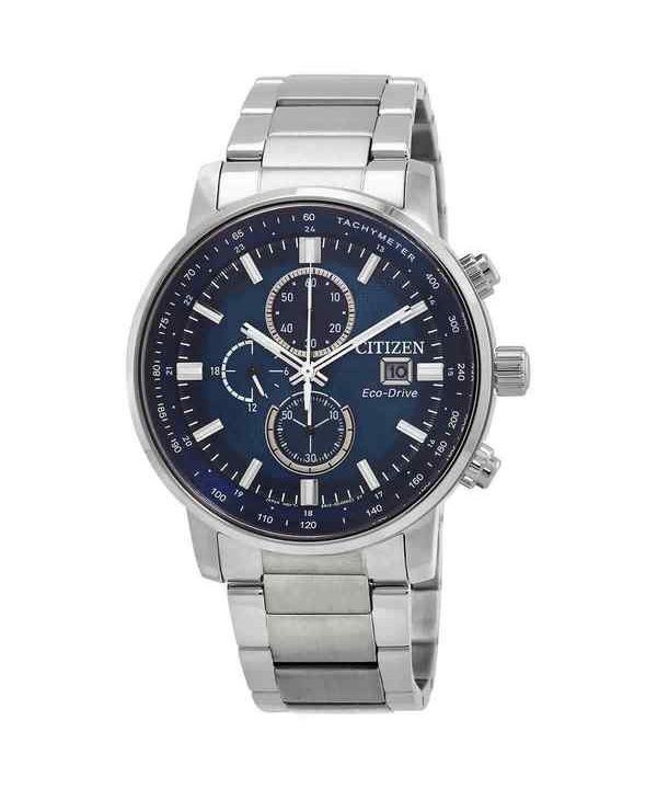 Citizen Eco-Drive Chronograph Stainless Steel Blue Dial CA0840-87L 100