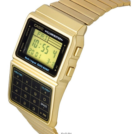 Casio Digital Stainless Steel Data Bank Multi-Lingual DBC-611G-1DF DBC-611G-1 Mens Watch