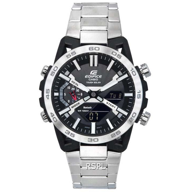 Casio Edifice Sospensione Mobile Link Black Dial Solar ECB-2000D-1A ECB2000D-1 100M Men's Watch