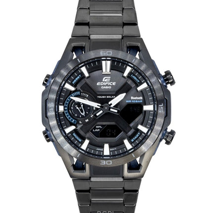 Casio Edifice Analog Digital Stainless Steel Black Dial Solar ECB-2300DC-1A 100M Men's Watch