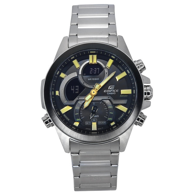 Casio Edifice Analog Digital Smartphone Link Stainless Steel Black Dial Quartz ECB-30DB-1A9 100M Men's Watch