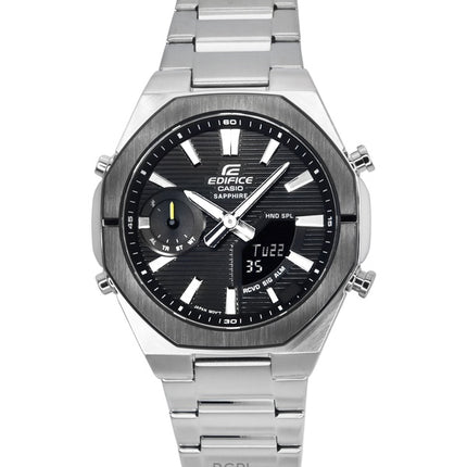 Casio Edifice Analog Digital Smartphone Link Stainless Steel Black Dial Quartz ECB-S10DB-1A 100M Men's Watch