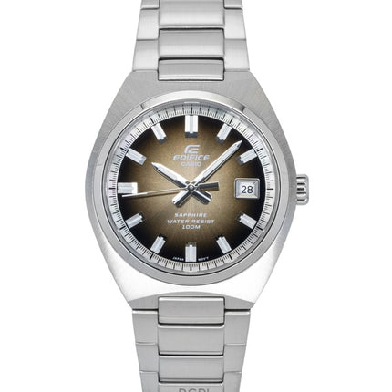 Casio Edifice Analog Stainless Steel Brown Dial Quartz EFB-109D-5AV 100M Men's Watch