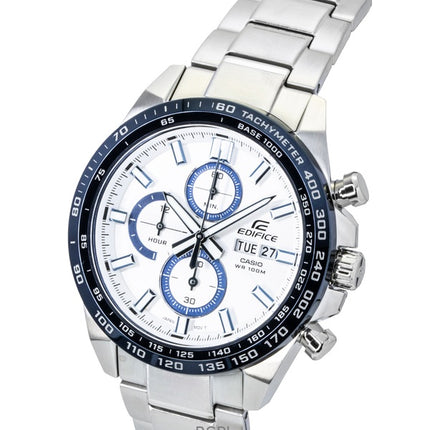 Casio Edifice Analog Chronograph Stainless Steel Silver Dial Quartz EFR-574DE-7AV 100M Men's Watch