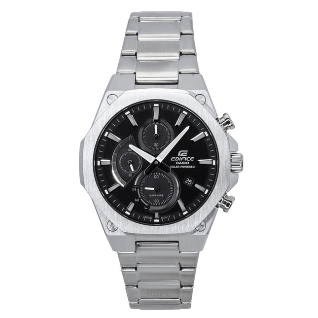 Casio Edifice Slim Line Chronograph Analog Solar EFS-S570D-1A EFSS570D-1 100M Mens Watch