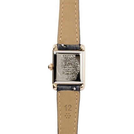 Citizen Analog Leather Strap Silver Dial Eco-Drive EG2799-18W Women's Watch
