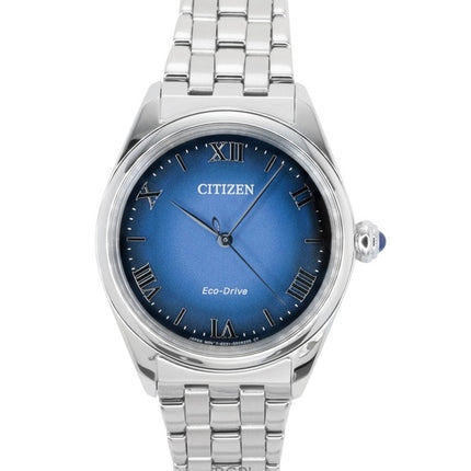 Citizen L Classic Stainless Steel Blue Dial Eco-Drive EM1140-80L Women's Watch